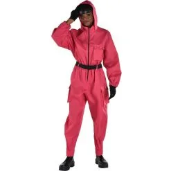 AMSCAN Adult Pink Soldier Guard Costume - Netflix Squid Game -Party Themes Sales P945772 01